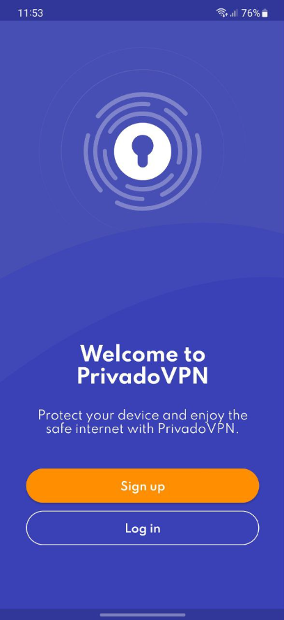 “PrivadoVPN app for secure and private internet browsing”
